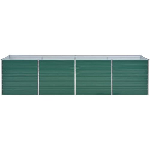  Vrtna sadilica od pocinčanog čelika 320 x 80 x 77 cm zelena Slike