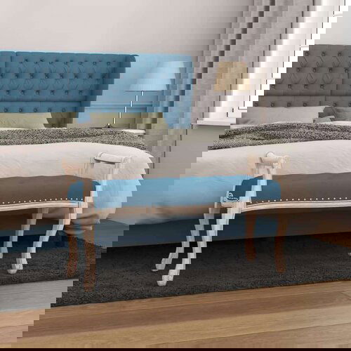  Klop modra 110x45x60 cm žamet Slike