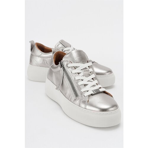 LuviShoes ALLIE Platinum Genuine Leather Women's Sneakers Slike