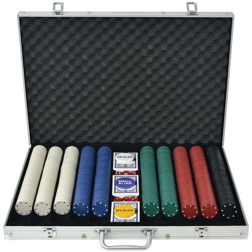 The Living Store Poker Set s 1000 Žetoni Aluminij - Poker Set, (21426750) Cene
