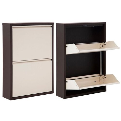 Woody Fashion Ggmbayk2002 browncream shoe cabinet Slike