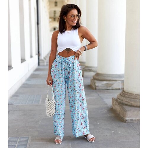 UR/CEO Blue floral wide pants Grazia Cijene