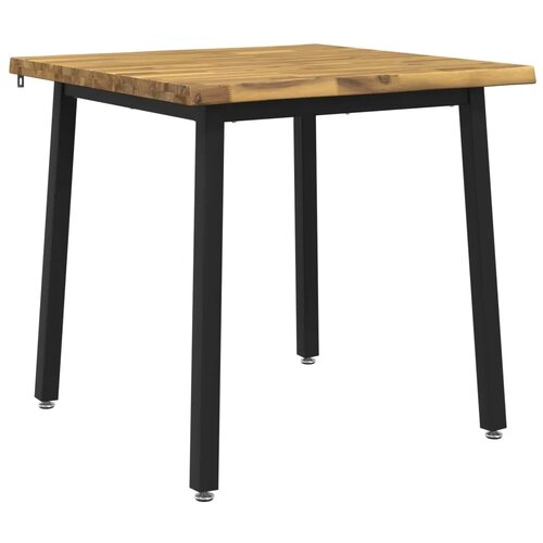  90 x 90 x 75 cm Čvrsto drvo akacije Bijela i crna Četvrtasti - Bijela i crna 90 x 90 x 75 cm Živi rub Slike