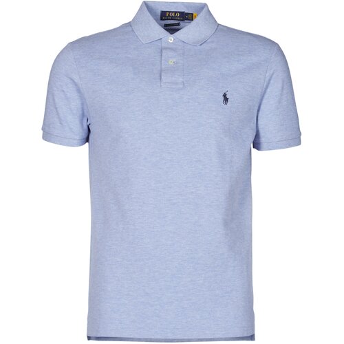Polo Ralph Lauren Polo majice kratki rokavi POLO AJUSTE DROIT EN COTON BASIC MESH LOGO PONY PLAYER Modra Cene