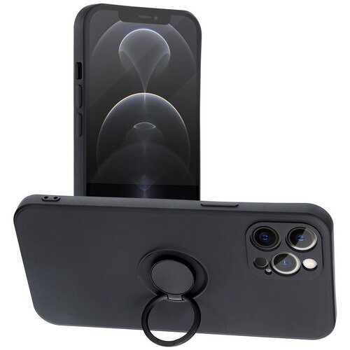 forcell SILIKONSKA RING maska za IPHONE 13 PRO MAX crna Cene