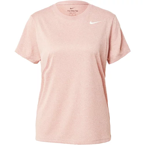 Nike Tehnička sportska majica pastelno roza / bijela