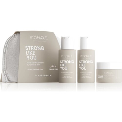 ICONIQUE Professional STRONG LIKE YOU Repair &amp;amp; Strengthening Set putni set za o&amp;scaron;tećenu kosu Slike