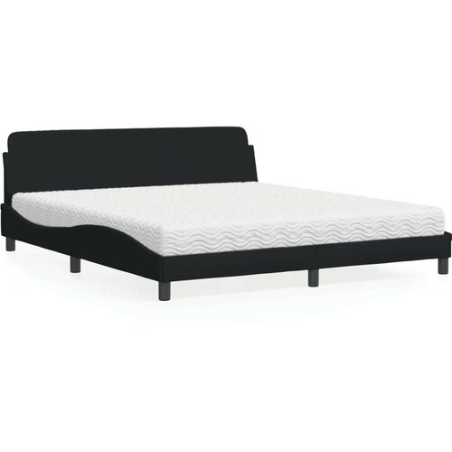 vidaXL Krevet s madracem crni 180x200 cm od tkanine Cene