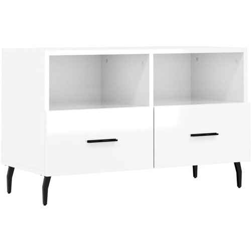 vidaXL TV omarica visok sijaj bela 80x36x50 cm inženirski les, (20914104) Cene