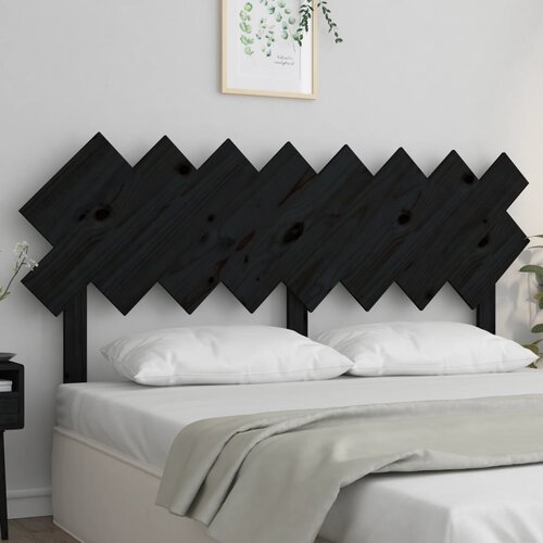  Uzglavlje za krevet Crno 159,5x3x80,5 cm od masivne borovine Cene