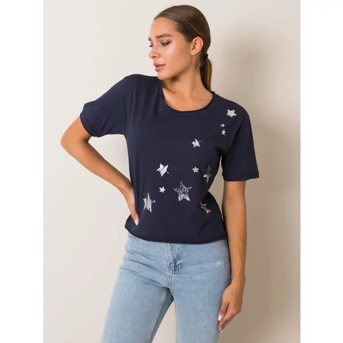 Fashion Hunters T-shirt Navy Star FOR FITNESS