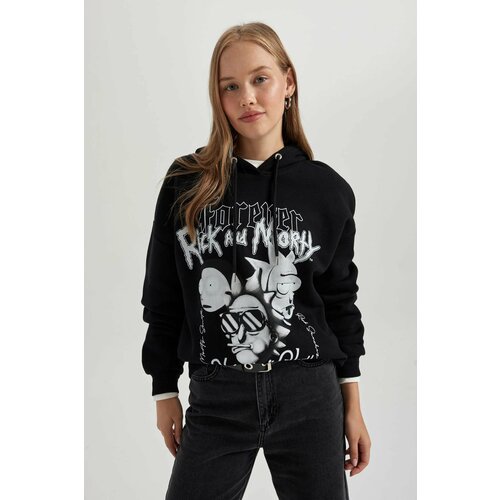 Defacto Oversize Fit Rick and Morty Licensed Printed Sweatshirt Cene