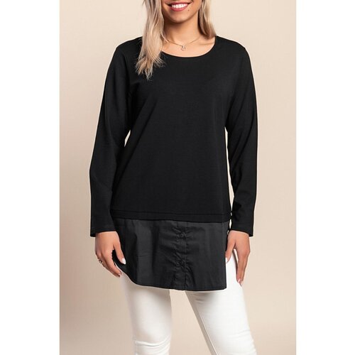 Fenzy Plus Size Tunika Z Dolgimi Rokavi, Črna Cene