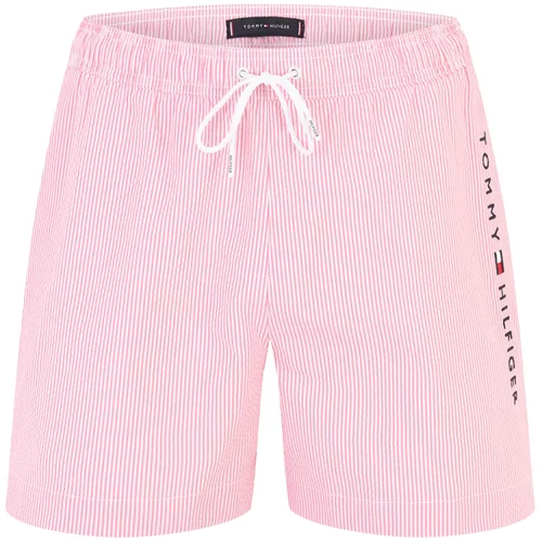 Tommy Hilfiger Kratke kopalne hlače mornarska / roza / rdeča / bela