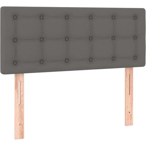 vidaXL Krevet s oprugama i madracem LED sivi 120x190 cm umjetna koža Cene