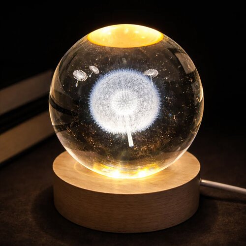  Kristalna stona lampa Sfera Maslačak, 8 cm Cene