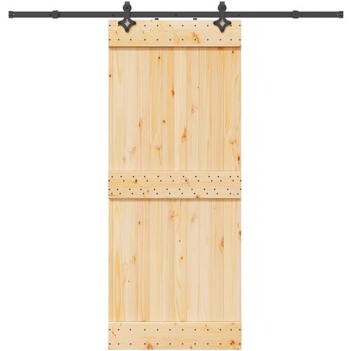 vidaXL Klizna vrata s priborom za montažu 85 x 210 cm masivna borovina Cijene