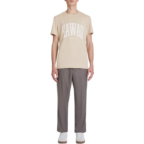 Celio White T-shirt sae pattern Jeville - Men's Cene