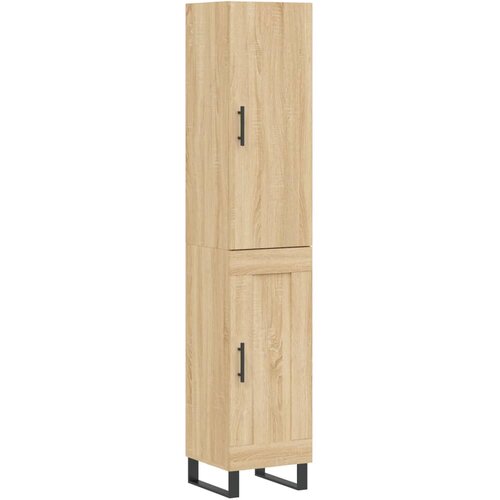 Visoka komoda hrasta sonome 34,5x34x180cm od konstruiranog drva Slike