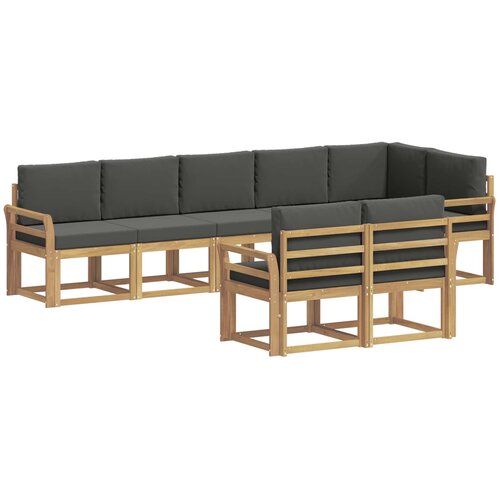vidaXL Zunanja garnitura za sedenje 8 pcs Bela in antracit Poliester, (5000269864) Cene