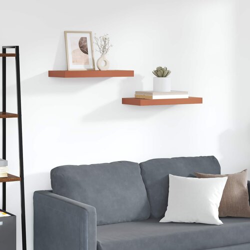  Polica na zidu 2 pcs Crvena 50 x 23 x 4 cm Konstruirano drvo Cene