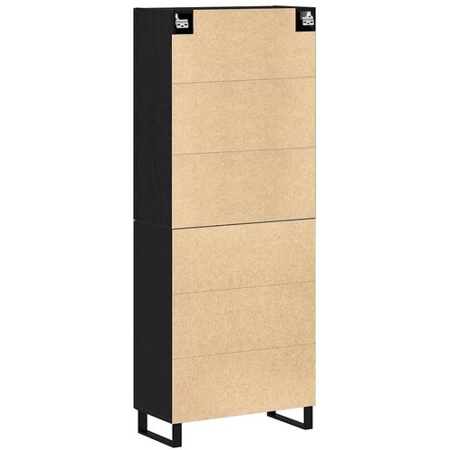  Highboard 2 pcs Crni hrast 69,5 x 34 x 180 cm Slike