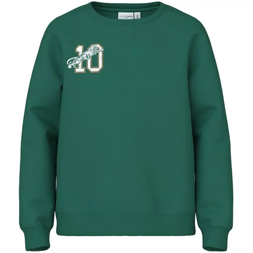 name it Sweater majica 'VASHA' kraljevski zelena / bijela