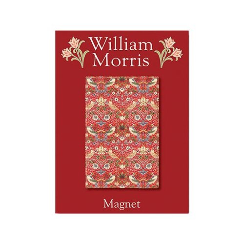 Customworks España Magnet - William Morris, Strawberry Thief, Red Slike