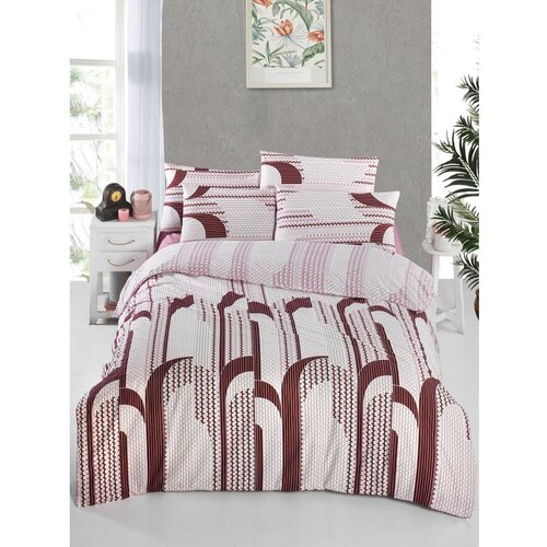  rodya claret redwhite ranforce double quilt cover set (de) Cene