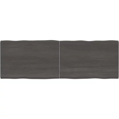 Stolna Mizna plošča temno siva 180x60x4 cm obdelana trdna hrastovina, (20979337)