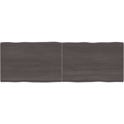Stolna ploča tamnosiva 180x60x4 cm obrađena masivna hrastovina Slike