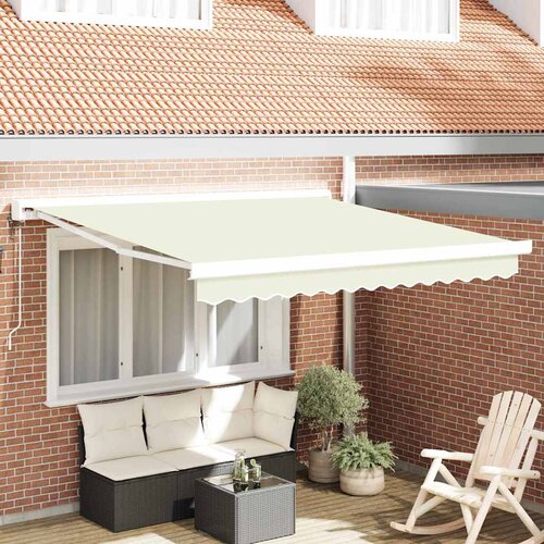 vidaXL Retraktilna tenda krema 300 x 250 cm Tkanina, kovina Cene