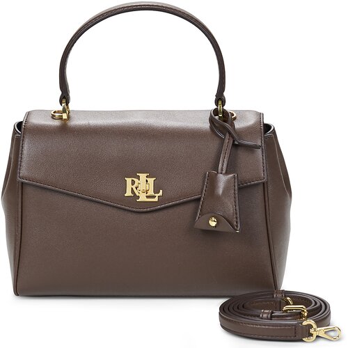 Polo Ralph Lauren FARRAH SOFT SATCHEL SMALL Smeđa Slike