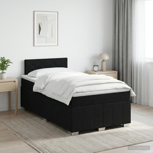  Boxspring krevet s madracem Crna 120 x 190 cm Tkanina Cene