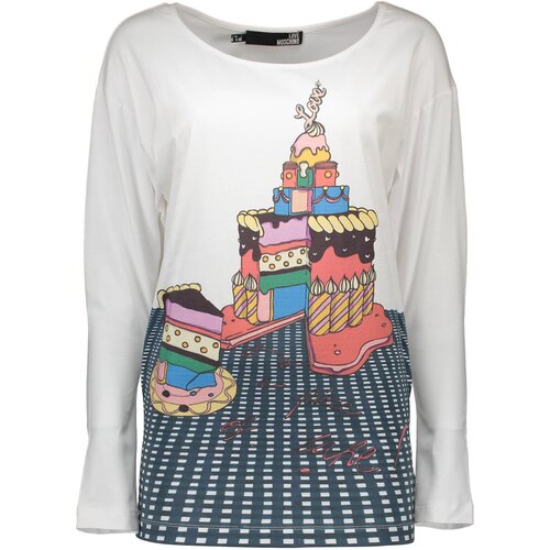 Love Moschino LONG SLEEVE T-SHIRT WOMAN WHITE Slike