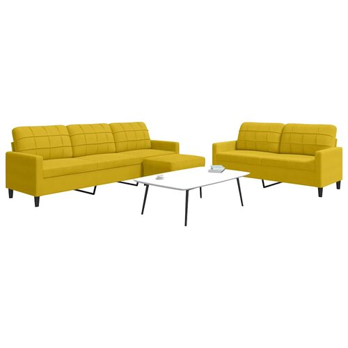  3-dijelni set sofa s jastucima žuti bar&scaron;unasti Cijene