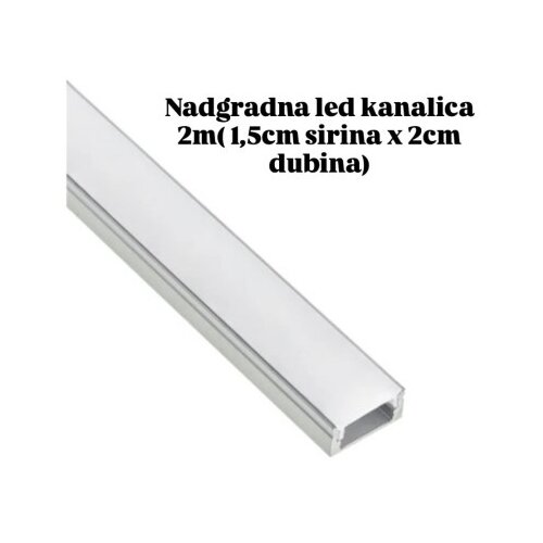  Aluminijumska nadgradna kanalica sa difuzorom 2m ( 6454-1 ) Slike