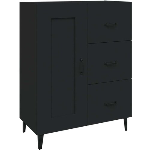  Komoda crna 69 5 x 34 x 90 cm od konstruiranog drva Slike