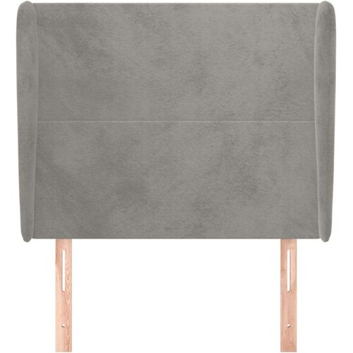  Uzglavlje s u&amp;scaron;ima svjetlosivo 83 x 23 x 118/128 cm bar&amp;scaron;unasto Slike