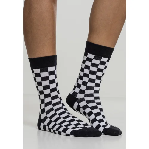 Urban Classics Accessoires Checker Socks 2-Pack black/white