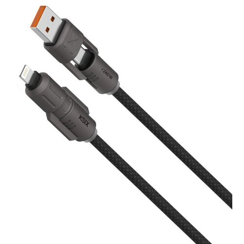 Ksix BCL240WAT01 KABL USB-A/C NA USB-C/LIGHT, 240W, ULTRA BRZI, Pleteni, 1M Cene