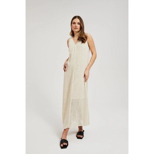 Moodo Women's knitted dress - light beige Cene