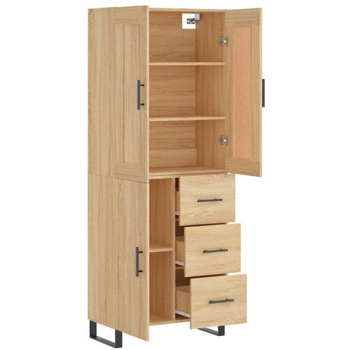  Visoka komoda hrasta sonome 69,5x34x180cm od konstruiranog drva Slike