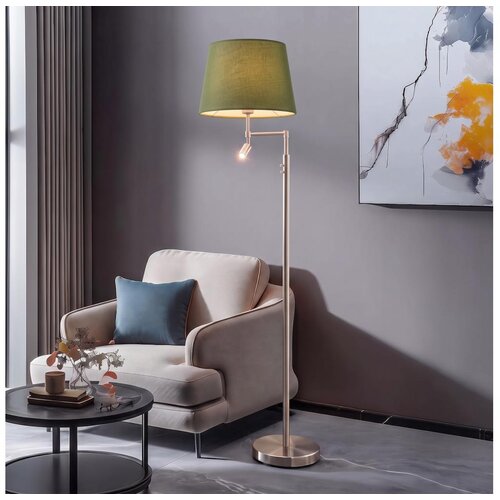 Brilagi LED Podna lampa CERIA 1xE27/60W/230V + LED/2,1W matni hrom/zelena Cene