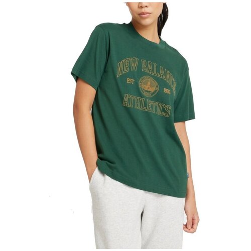 New Balance ATHLETICS OVERSIZED CREST T Zelena Cijene