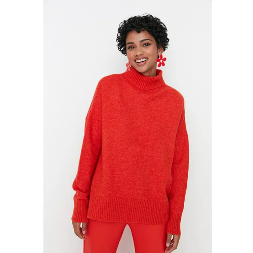 Trendyol Orange Super Oversize Knitwear Sweater