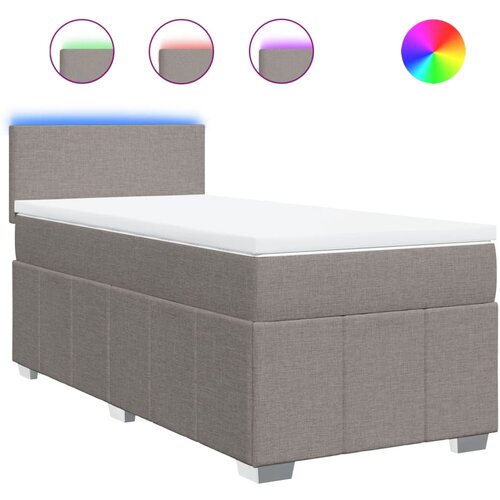 Maison Chic Box spring postelja - Vzmetna postelja z vzmetnico taupe 80x200 cm blago SL23735, (21879656) Cene