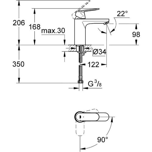 Grohe 2339800E Eurosmart Cosmopolitan Cold Start armatura za umivalnik Cene