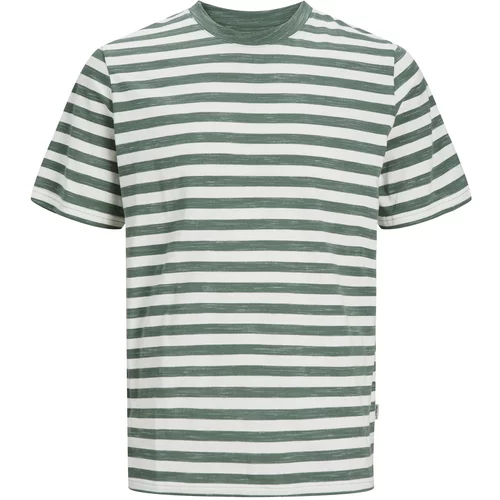 Jack & Jones Majica 'TAMPA' temno zelena / bela