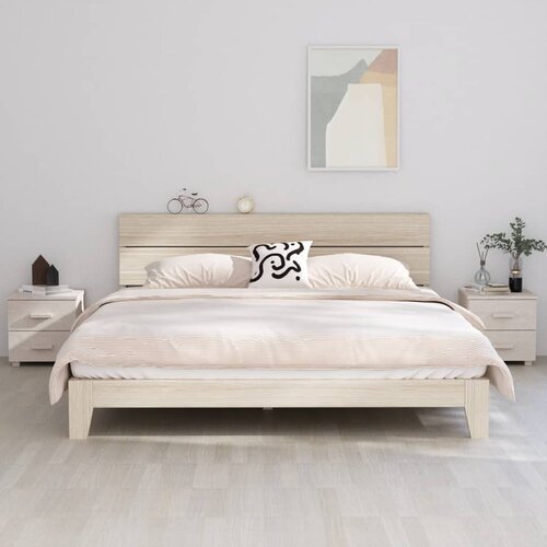 Furnova Nočna omarica HAMAR 2 kosa bela 40x35x44,5 cm trdna borovina, (21927205) Slike